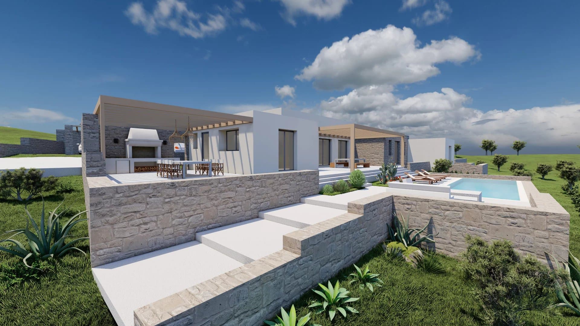Elegant Stone Estate with Sea View – Agkairia, Paros - Image 14