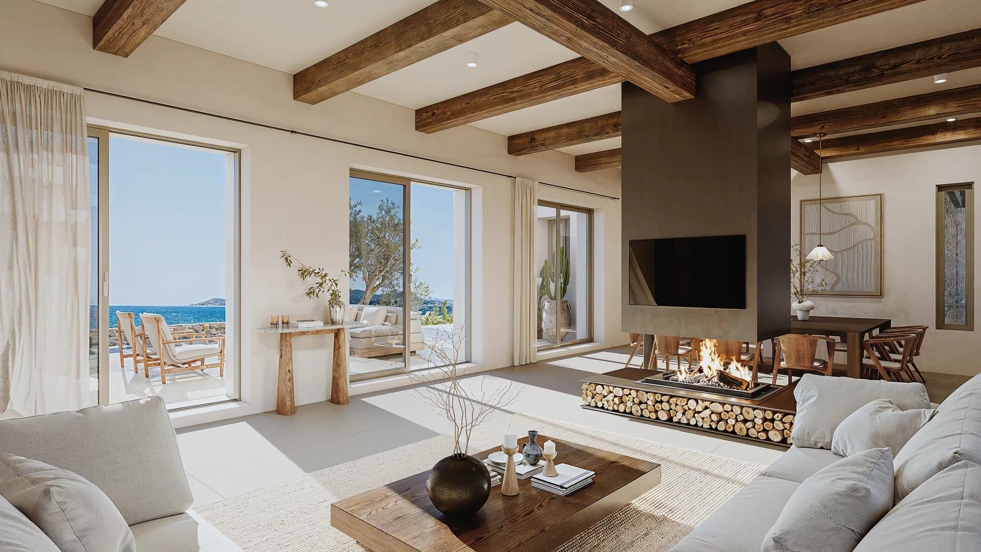 Elegant Stone Estate with Sea View – Agkairia, Paros - Image 17