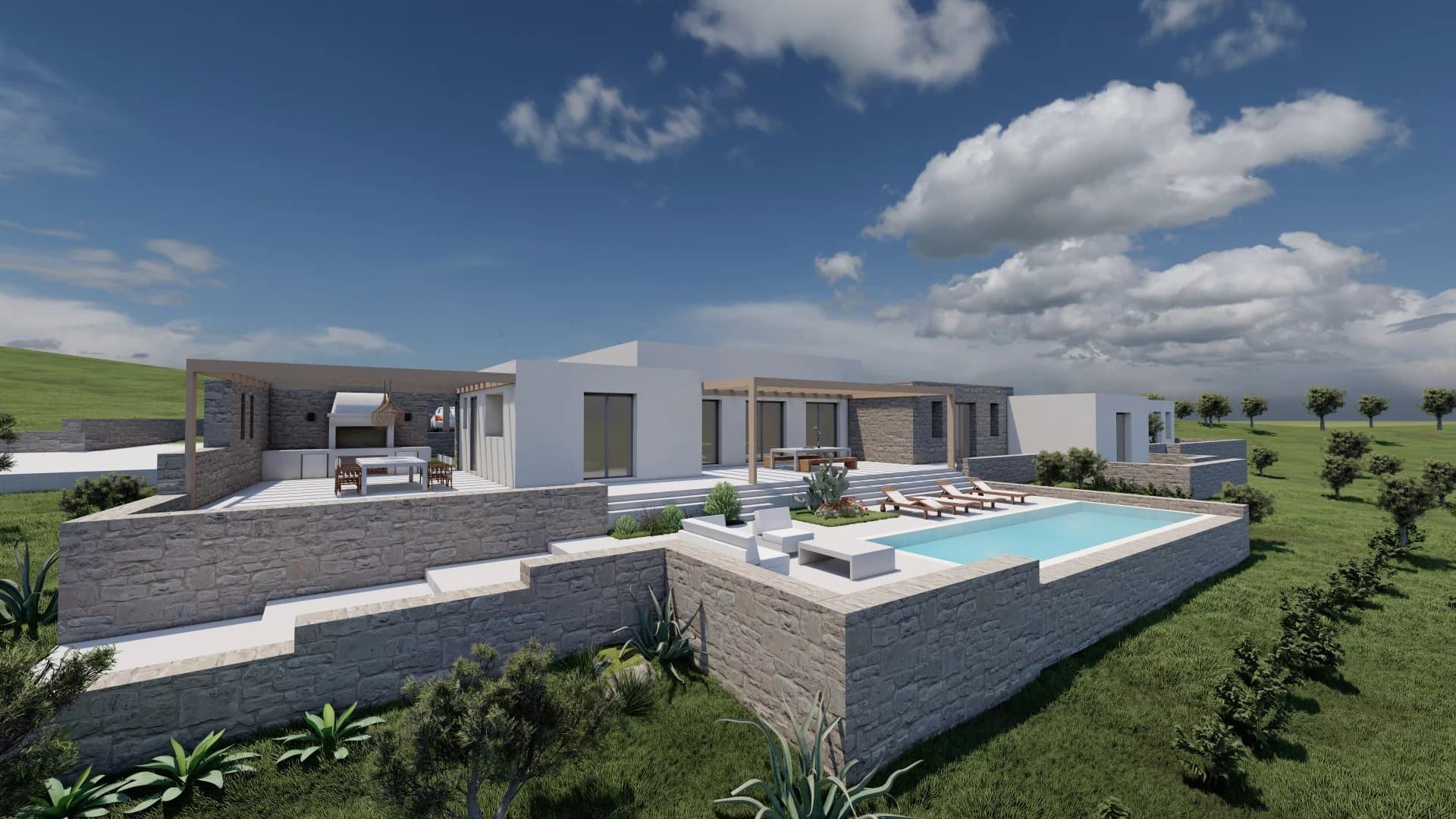 Elegant Stone Estate with Sea View – Agkairia, Paros - Image 13