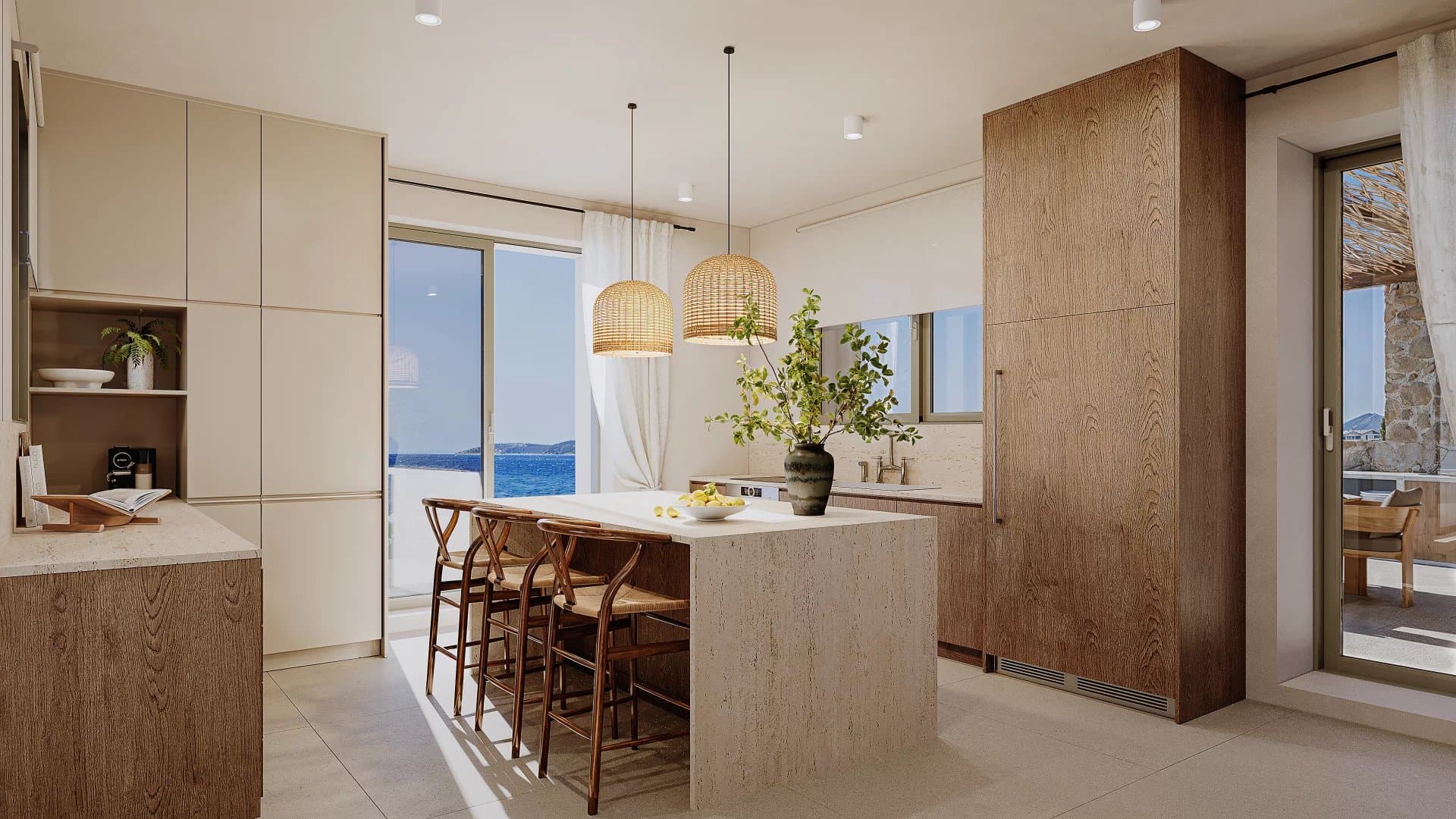Elegant Stone Estate with Sea View – Agkairia, Paros - Image 18